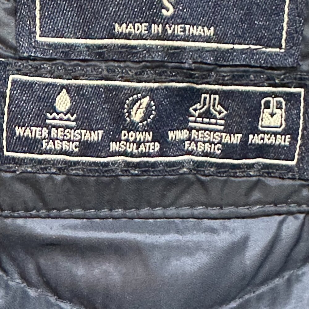 Abercrombie & Fitch Down Insulated Packable Puffer Winter Jacket Navy Small - Picture 8 of 10